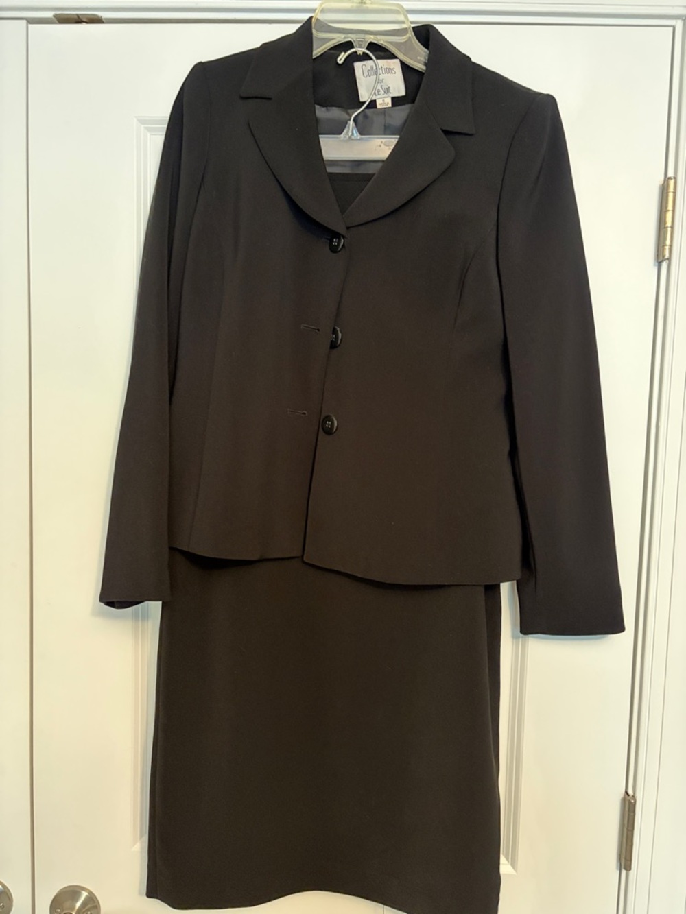 Chic Black Two-Piece Skirt Suit